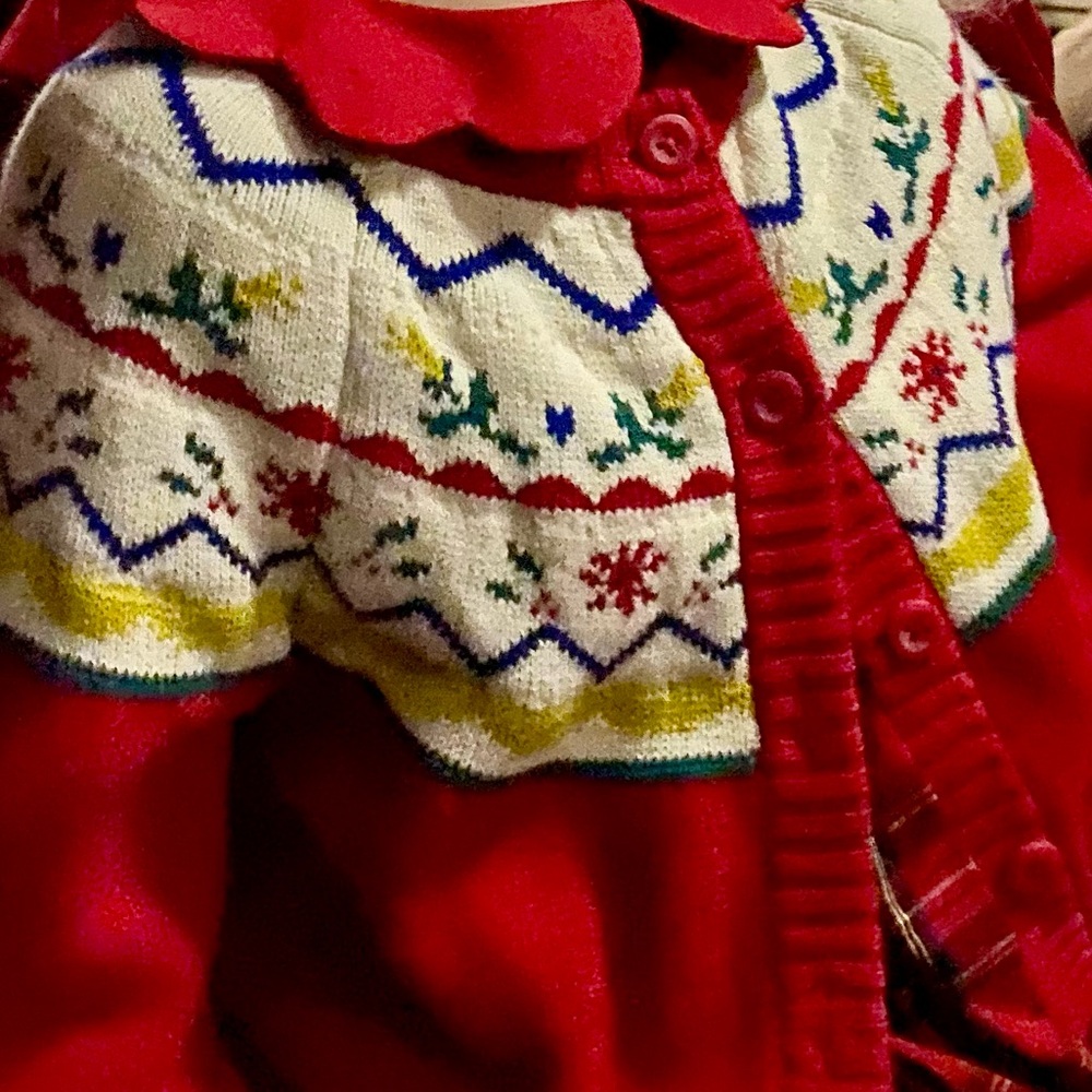 Hanna Andersson Red and White Nordic Sweater